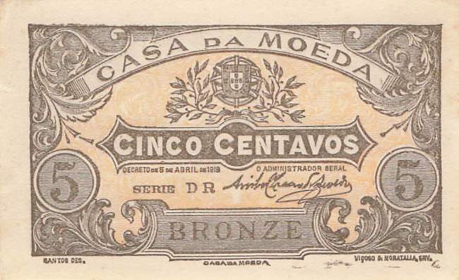 5 Centavos 5.4.1918